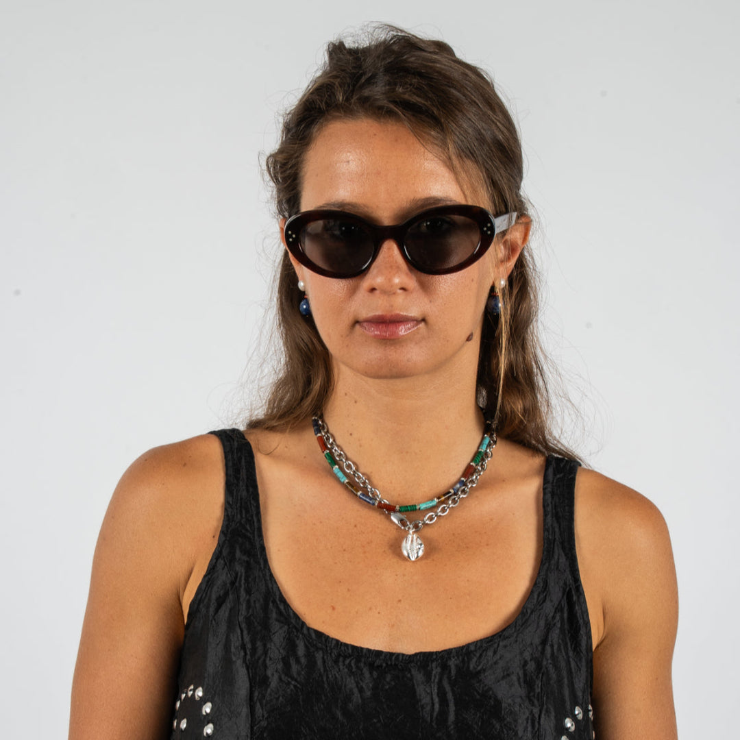 Cowrie Necklace- Silver