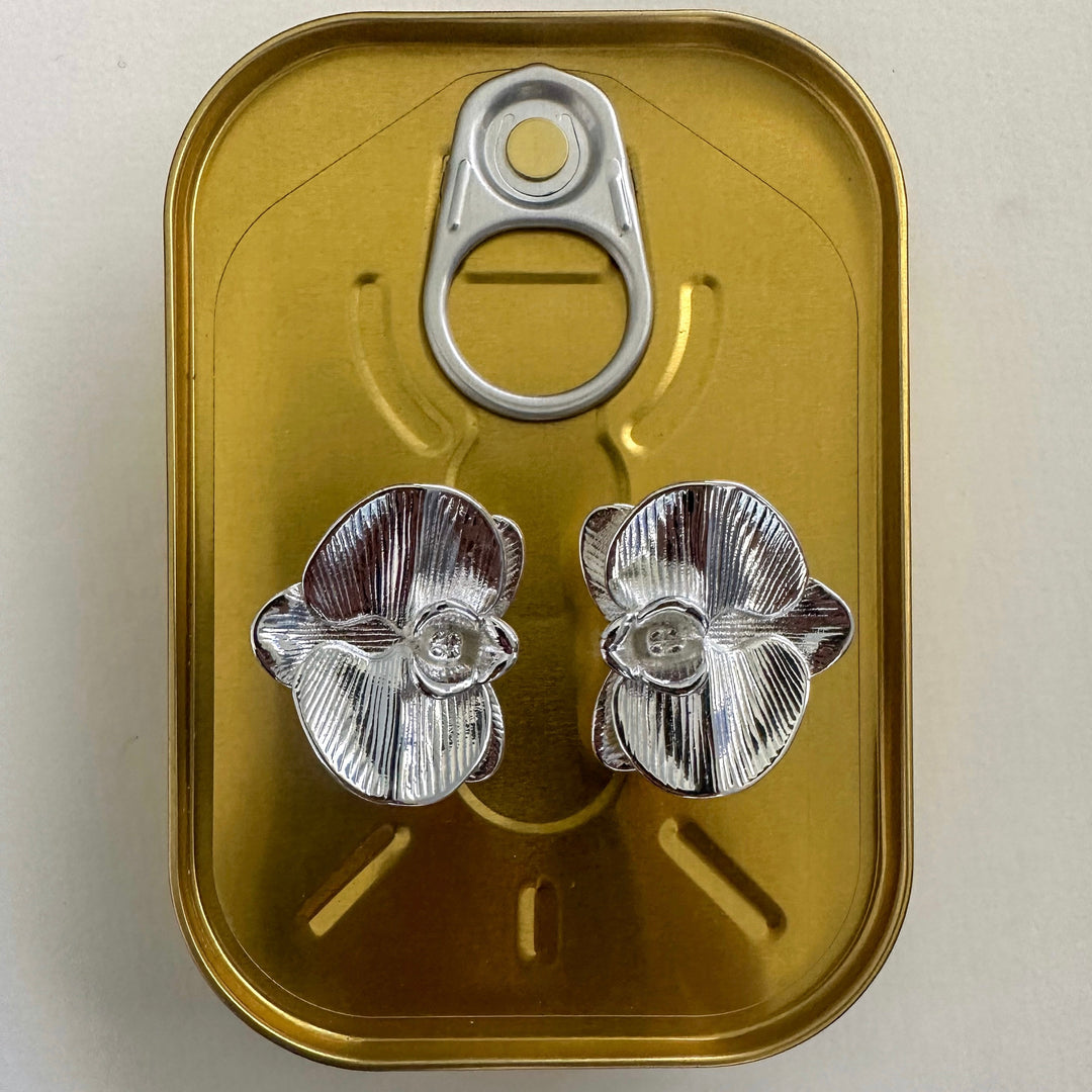 Orchid Earrings- Silver