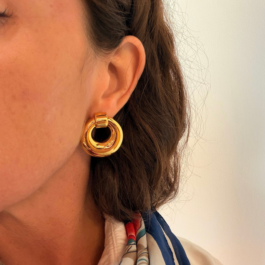 Doorknocker Earrings- Gold
