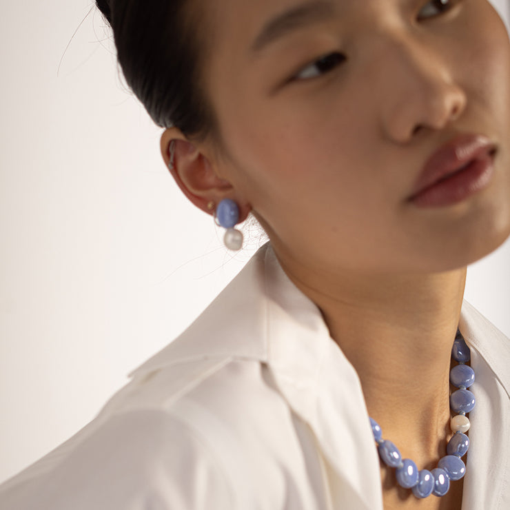 pearl statement earrings