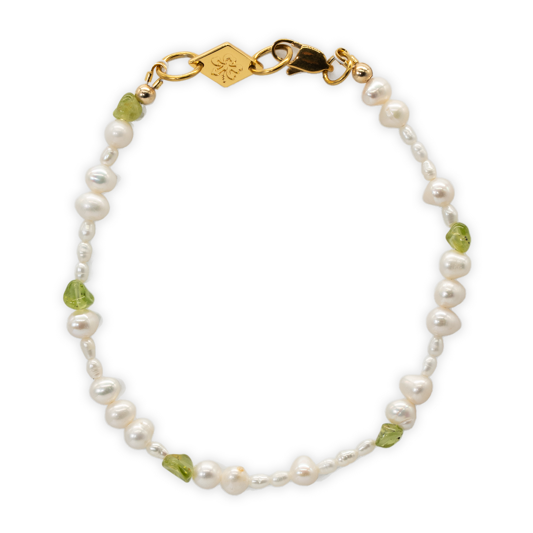 Peridot Pearl Anklet