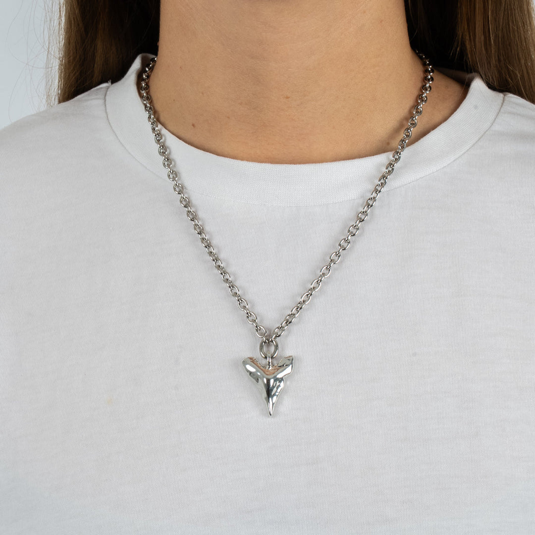 Sharktooth Necklace-Silver