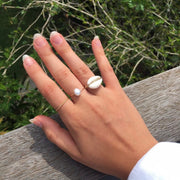 14 Kt gold freshwater pearl ring made in australia