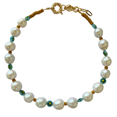 Jodhpur chunky pearl and bead necklace australia