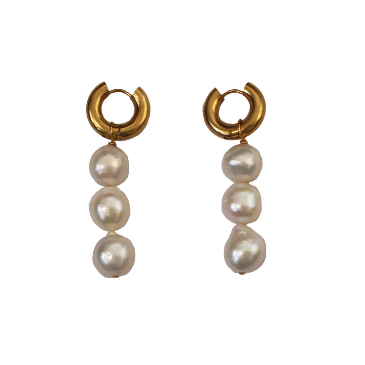 Statement baroque pearl earrings Australia