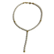 Lotus Lariat Pearl Necklace