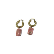 [chunky gold hoop gemstone earrings]- sustainably handmade in Australia