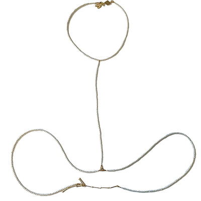 Pearl body chain st tropez beach jewelry hand made in australia